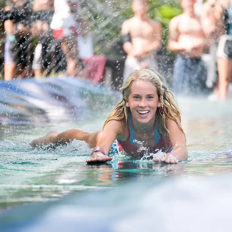 Water slide panoramic view